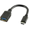 Cavo USB 3.1 - LOGILINK - Adattatore USB-C a USB-A - 15 cm - 3 A - Nero