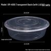 Food Grade Round Disposable Takeaway Containers with Lids