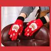 Ladies Adult Brushed Thicken Warm Cartoon Woolen Knitted Christmas Fawn Gloves