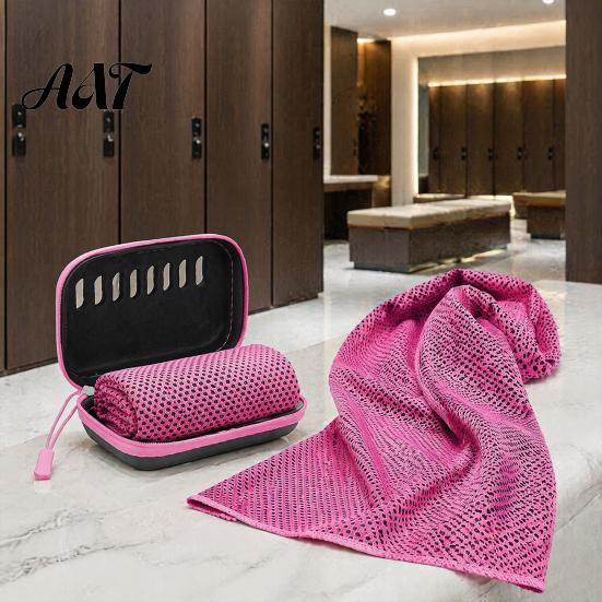 Cooling Towel for Hot Weather with Carrying Case, 30x80cm Instant Microfiber Ice Portable Travel Towel, Quick Drying Gym Workout Yoga Running