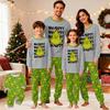 Christmas Print Matching Family Pajama Set Long Sleeve Neck Top and Pants for Parents and Kids
