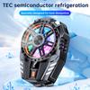 X119RGB Magnetic Back Clip Radiator Live Game Cooling Semiconductor Digital Display Mobile Radiator Cooling Mobile Fan