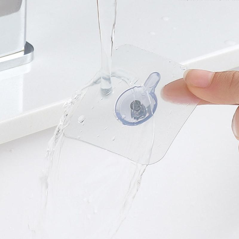 10Pcs  White Adhesive Hooks Without Tool Installation Functional Bathroom Kitchen Organizers for Small Space Livings