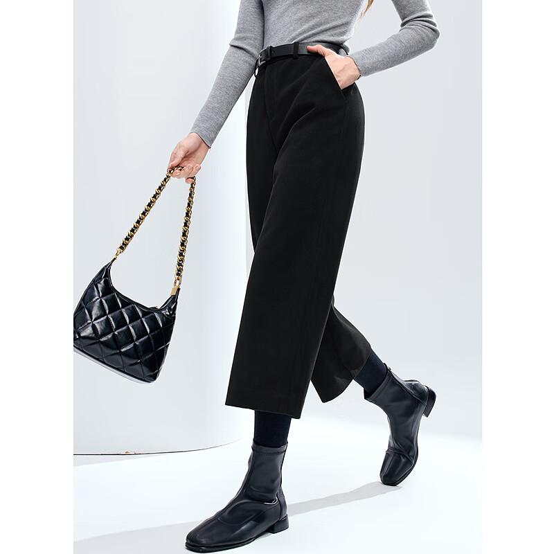 Betu Damen High-Waist Weitbeinige Cropped-Hose