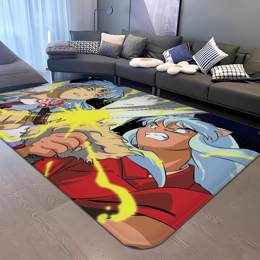 Classic Inuyasha Japanese Anime Entrance Door Mat Rectangle Anti-slip Home Soft Badmat Front Door Mat Household Carpets