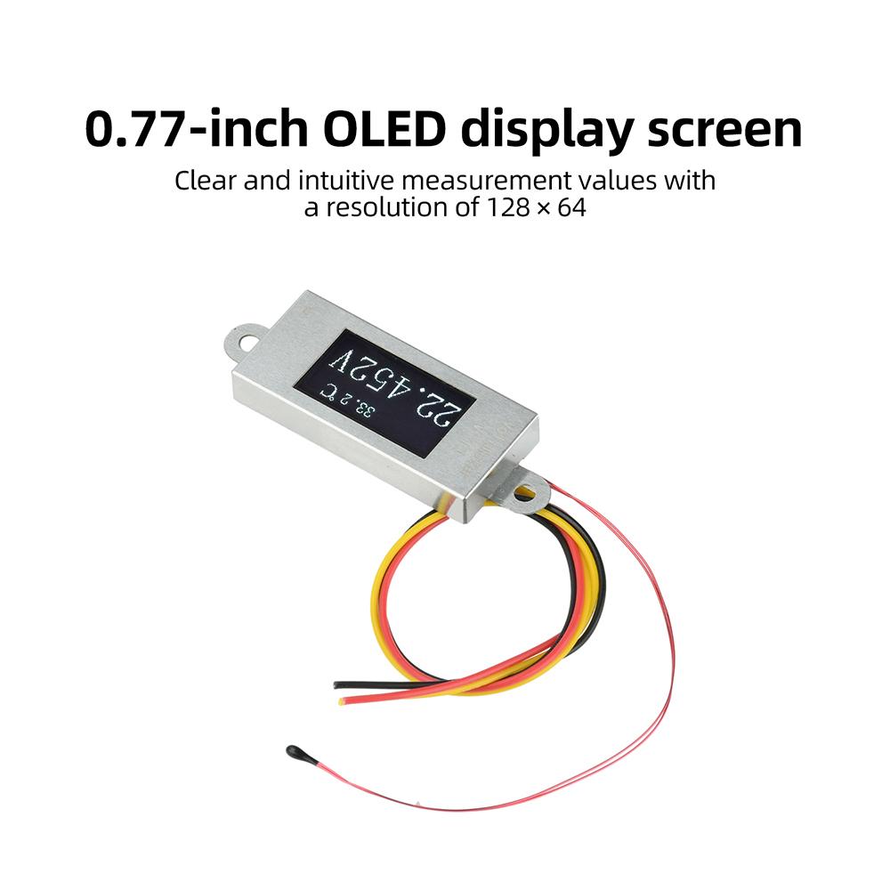 1.77 Inch Oled Digital Display Voltmeter For Car Motorcycle Volt Gauge Panel Meter 1-11v Temperature 1-99 C 11bit Adc