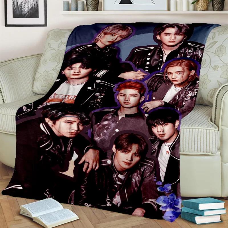 3D Kpop Stray Kids Korea Singer Blanket,Soft Throw Blanket for Home Bedroom Bed Sofa Picnic Travel Office Rest Cover Blanket Kid
