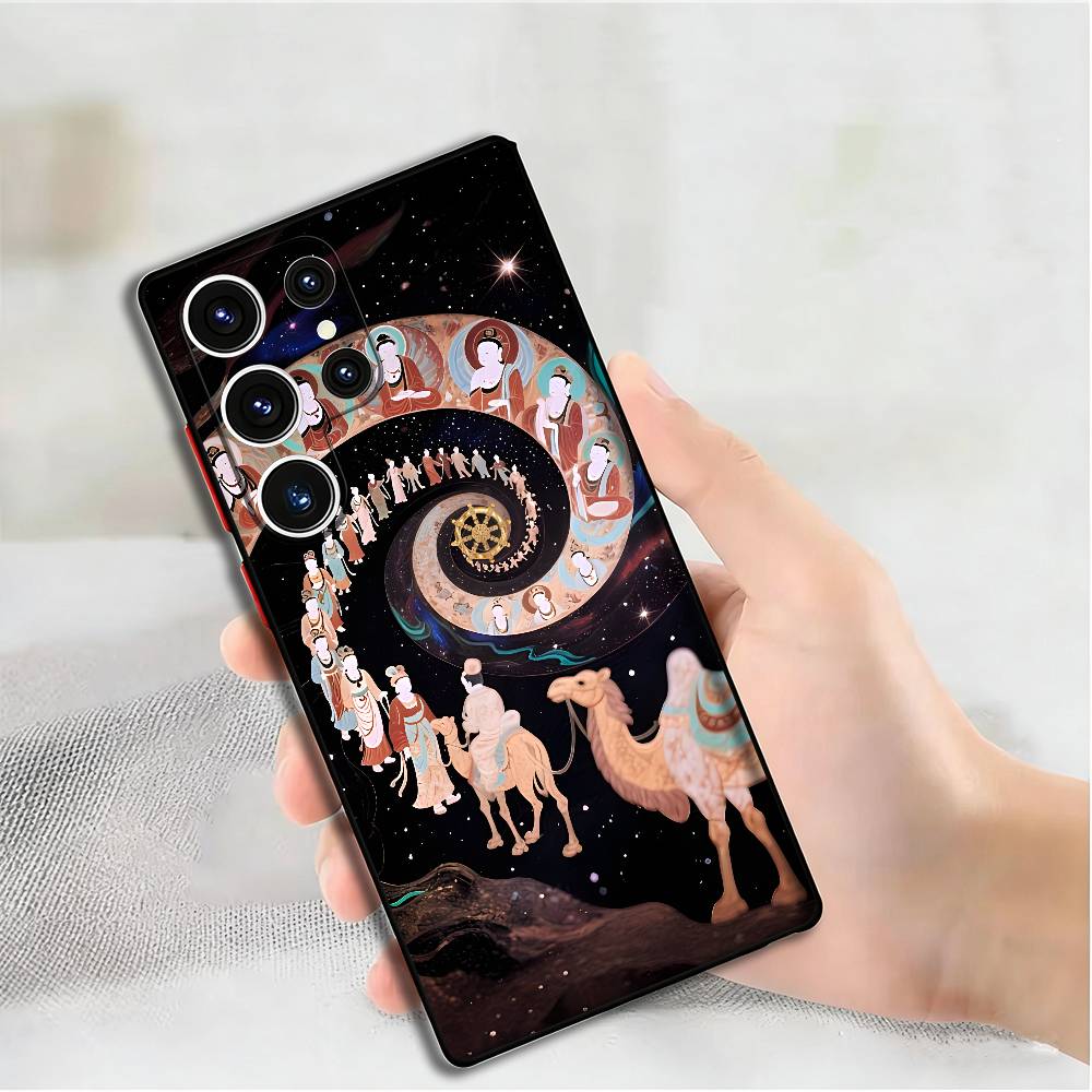

Dunhuang Style Apsara Phone Silicone Case for Samsung S24,22,20,23,21,20 Ultra Plus Lite 5G Print Cover Samsung S20lite5G