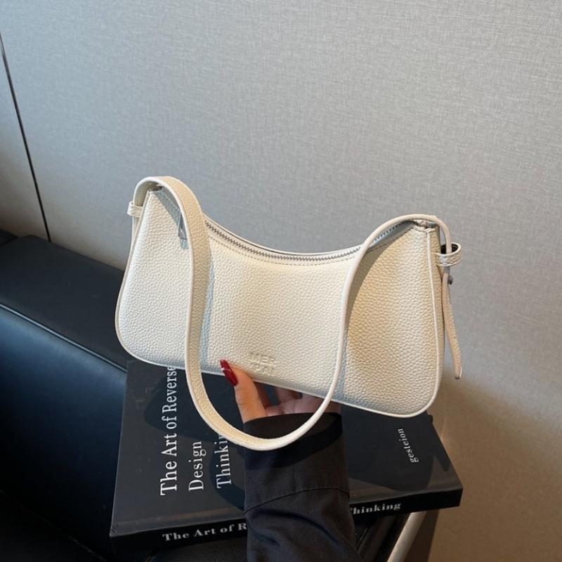 Light Luxury Solid PU Underarm Bag for Women 2026 High Quality Trendy Soft Leather Bags New Simple Sweet Casual Shoulder Bags