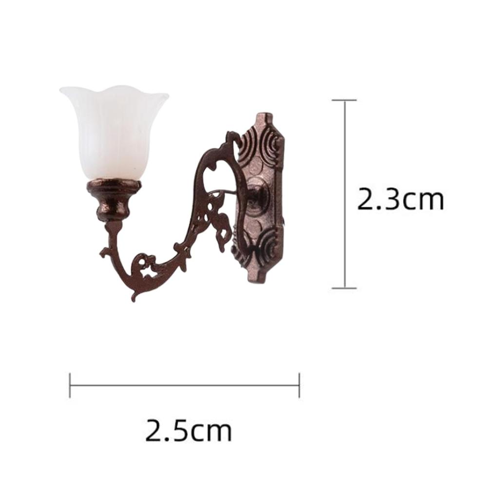 5 Pieces Model Railway Wall Lamp Miniature Lights for Landscape Diorama Fairy Garden