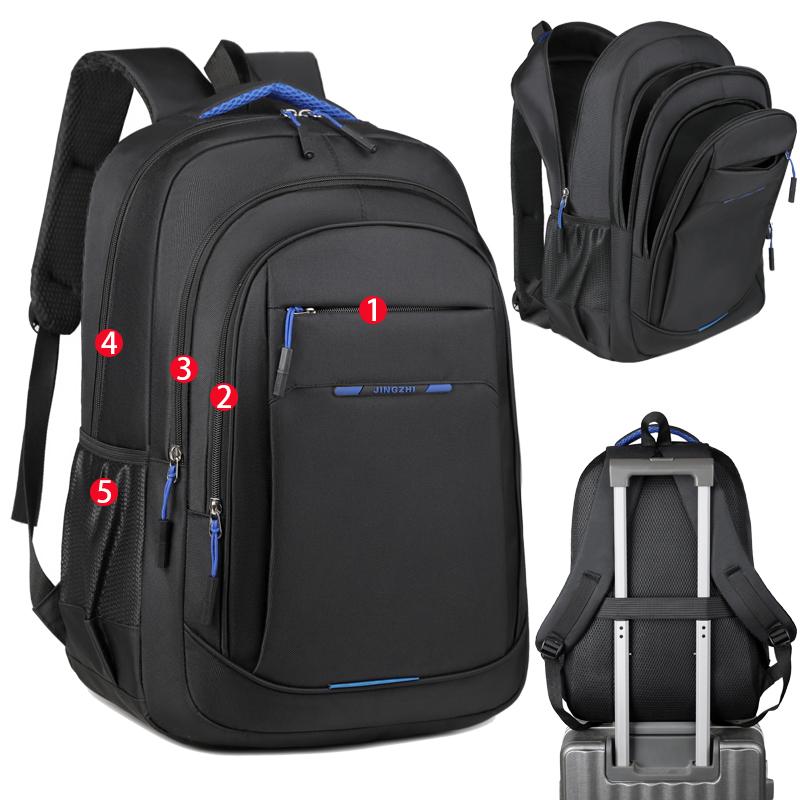 Mochila de Viagem Durável para Laptop - Impermeável, Compartimento Acolchoado para Laptop, Múltiplos Bolsos, Essencial para Negócios e Estudantes Universitários