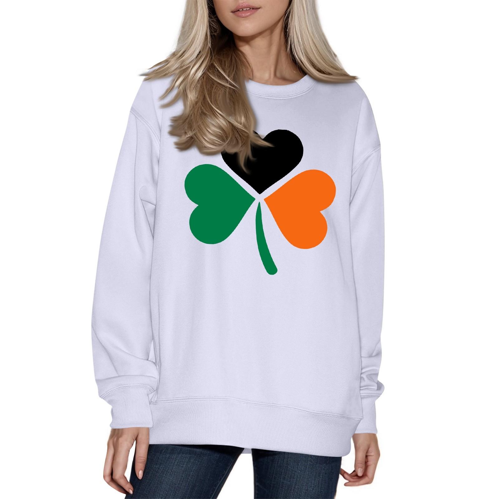 

Жіночий модний повсякденний топ з довгим рукавом, з принтом, з круглим вирізом, світшот S помаранчевий