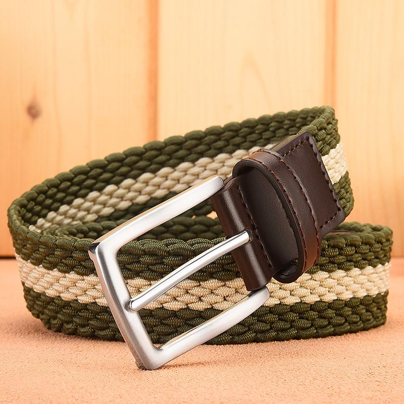 High-Grade Elastic, Non-Punching, Breathable Belt, Casual Elastic Woven Men'S Canvas Belt, Specially For E-Commerce