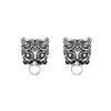 Thai Silver Qiuniu Stud Earrings For Men And Women, Ruffian Handsome Ethnic Style Earrings, Personality Domineering Retro Tremella Decoration