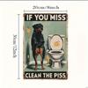 Vintage Metal Poster Wall Art Funny Cleaning Sign Bathroom Decor