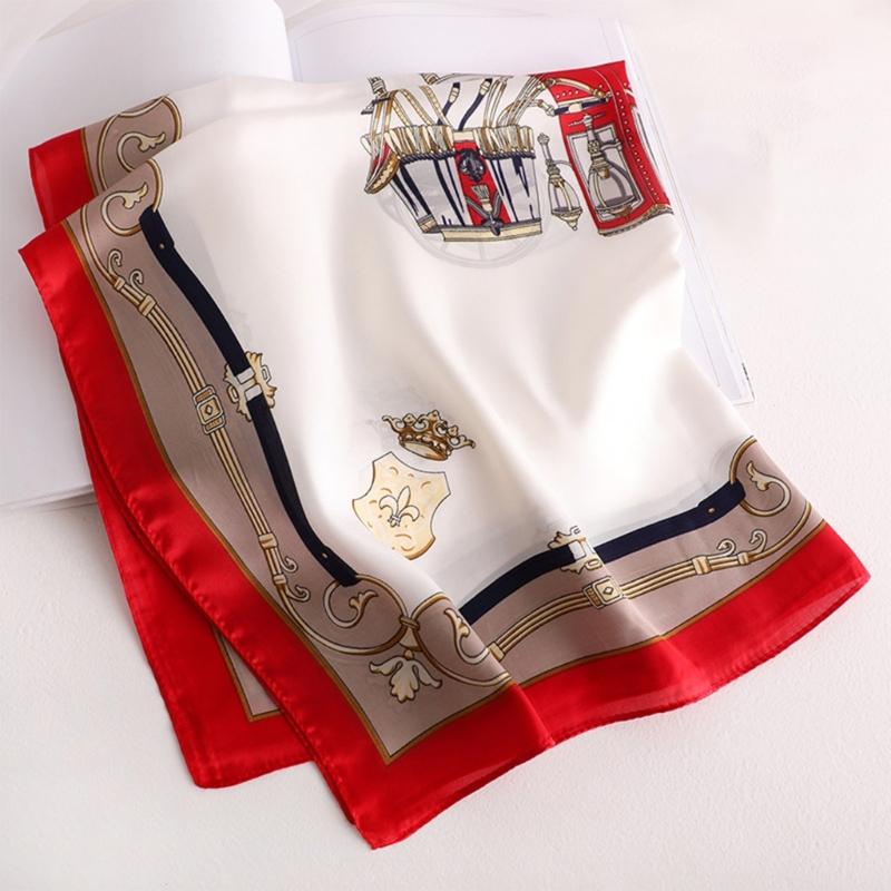 Fashionable Small Square Scarf with Unique Print for Office or Casual Wear Comfortable and Easy Care Bandana Scarves