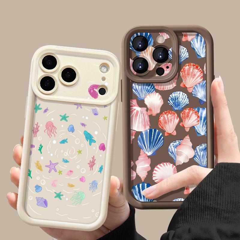 Pink Sea Turtle Pattern TPU Phone Case For iPhone 17 Pro 17e 15 16 Pro Max 14 13 Pro Max 16e Shockproof Soft Silicone Back Cover