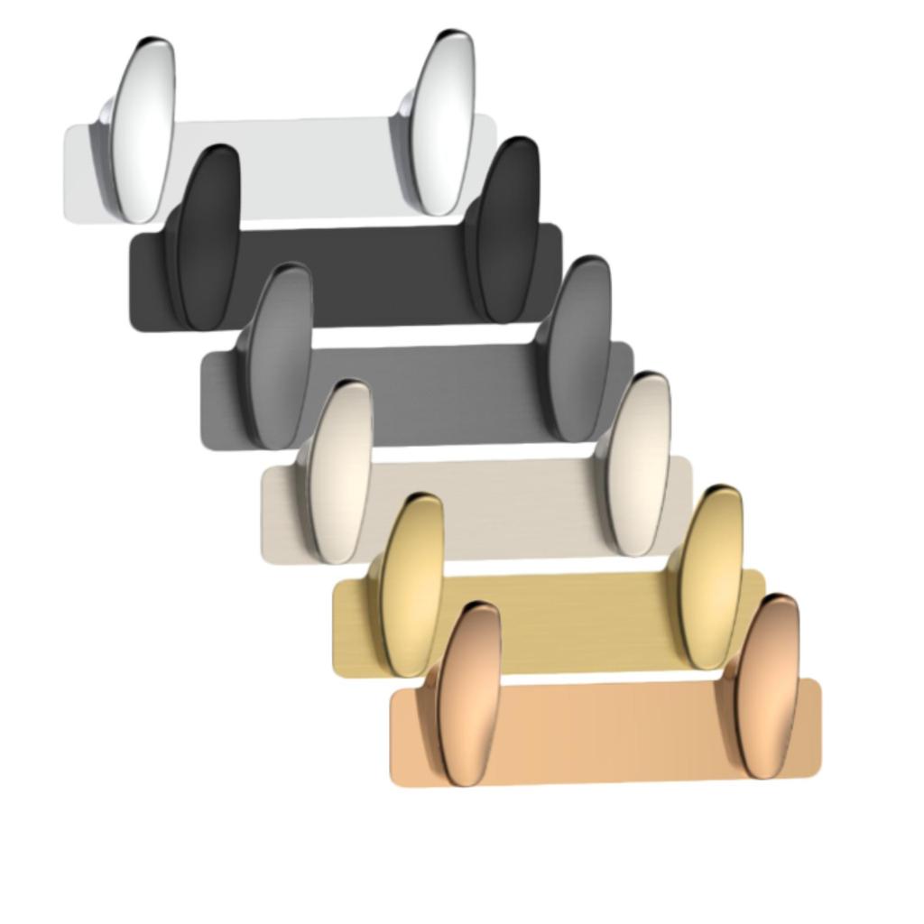 Zinc Alloy Multi-Hook Wall-Mounted Coat and Towel Rack for Kitchen and Bathroom
