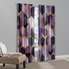 2pcs   Curtains&Window Treatment  print Vintage Light Filtering Curtain Panels With Rose Colorful Geometric Polyester Woven