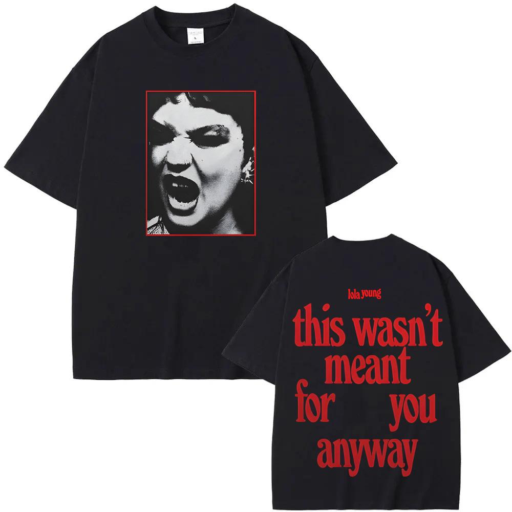LOLA YOUNG T-shirts 2025 Tshirt Summer Rock Short Sleeve Unisex Oversized 100%Cotton Soft Clothes Round Neck Tops High Quality