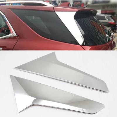 For Chevrolet Holden Equinox 2018 ABS Chrome Rear Window Spoiler Side Bevel Cover Trim Pillar Post Car Styling