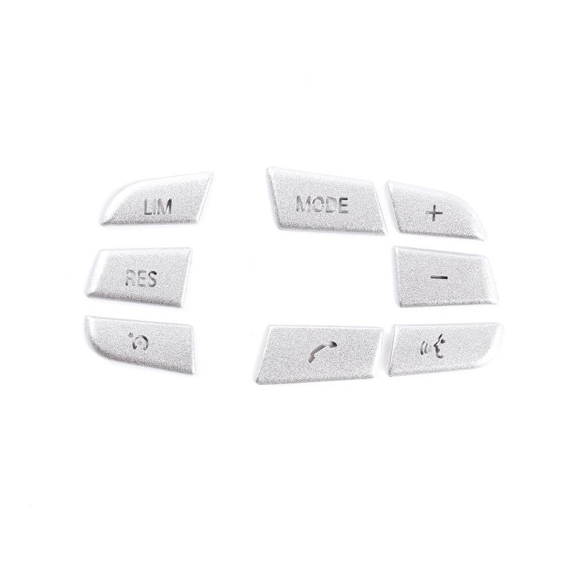 Aluminium Alloy Silver Car Steering Wheel Button Cover Trim Sticker For BMW 5 6 7 Series GT F01 F02 F06 F07 F10 F12