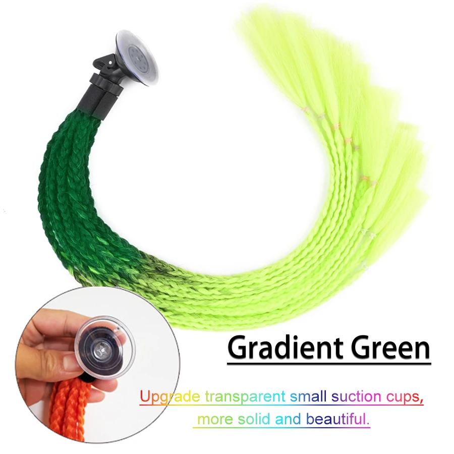 24Inch Helmet Braid Pigtails Ponytail For Women Motorcycle Helmet Braid Ponytail Motorbike Pigtails Braids Ponytail With Sucker