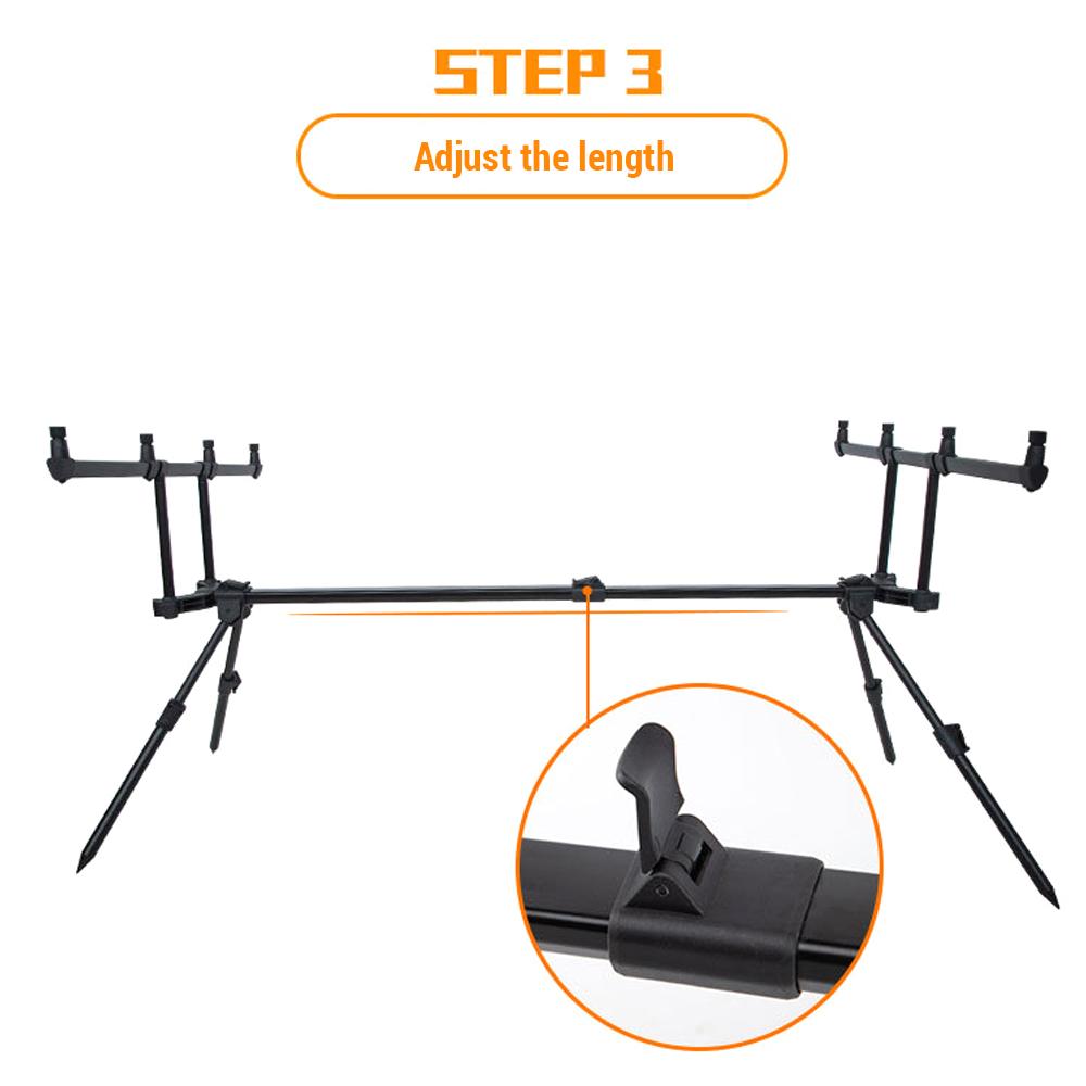 Adjustable Retractable Carp Fishing Rod Pod Stand Holder Fishing Pole Pod Stand