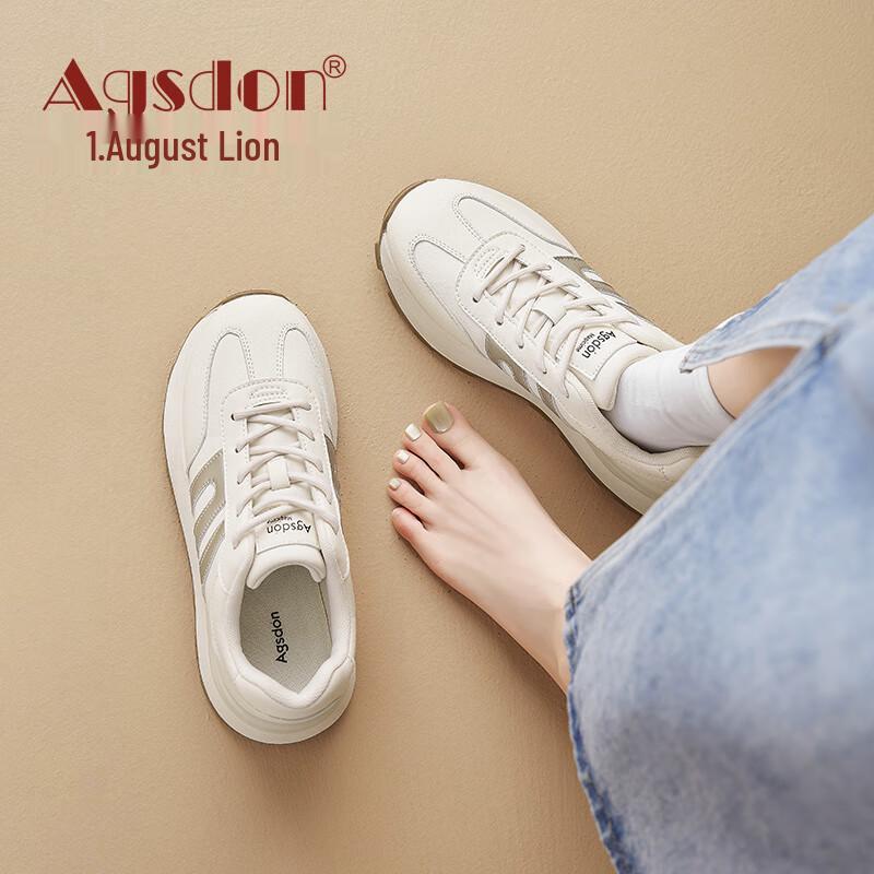 Agsdon Women s Retro Thick Sole German Training Shoes 36