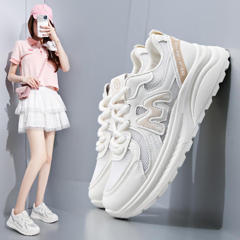 2025 summer Forrest Gump shoes women's new platform dad shoes breathable sports shoes lightweight casual running shoes German training shoes