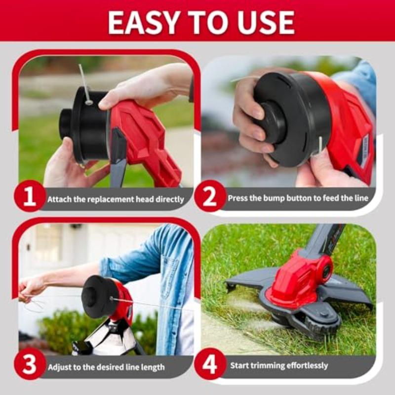 Household Mower Head Universal Mower Replacement Head Mower Garden Electric Tool Accessories Non Detachable Automatic Rope Mower