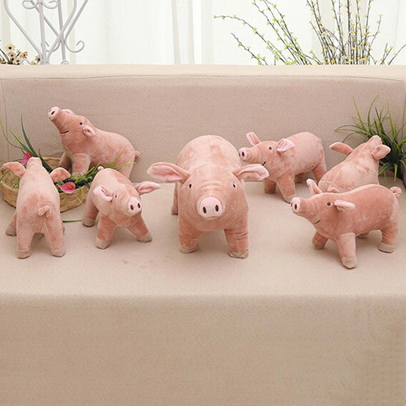 1 Pezzo 25Cm Maialino Cartone Animato Carino Peluche Animale Ripieno Maiale per Regalo Bambini