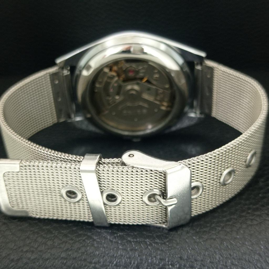 VINTAGE SEIKO 5 AUTOMATIC 6309A JAPAN MENS REFURBISHED SILVER WATCH a442423-1