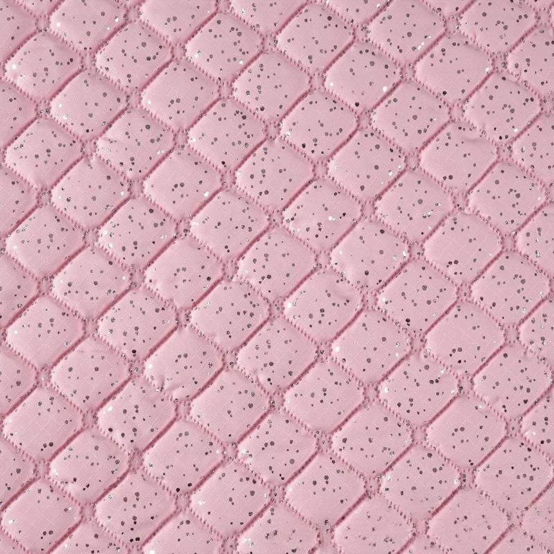 Ultrasonic Embossed Diamond-shaped PU Leather Fabric Lining Free Clothing Handbags Designer Clothing Sewing Accessories