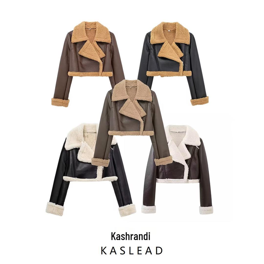 

2023 Women s Winter Fashion Double-Sided Fleece Jacket Coat - European & American Style Small