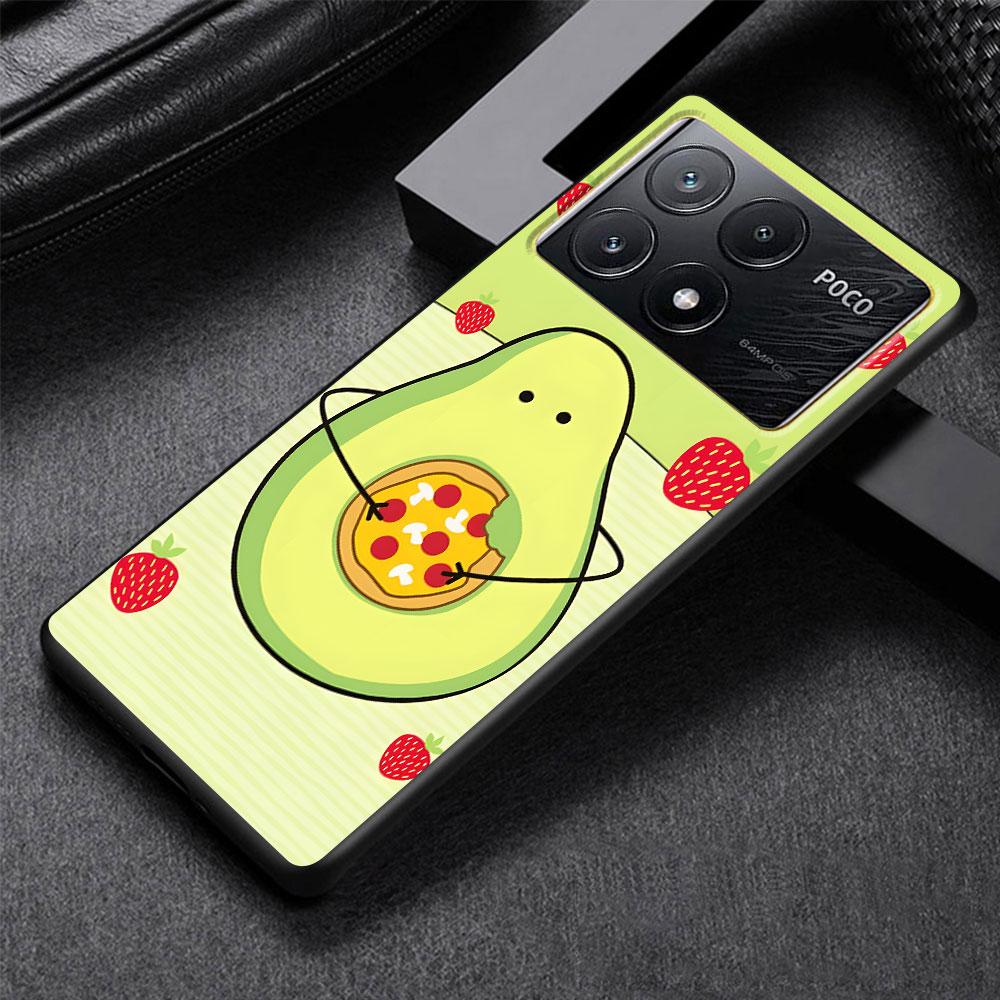 Avocado Case for Xiaomi Poco X6 X3 NFC M5s X5 F3 M4 M3 Pro Black Silicone Soft Phone Cover Coque