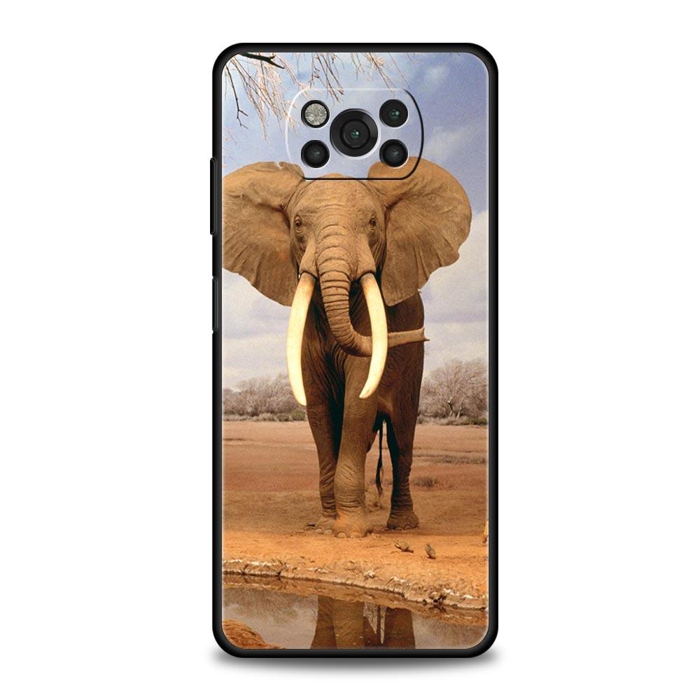 

Креативный чехол для телефона Animal Elephant для Xiaomi Poco X6 X5 Pro X4 X3 NFC F5 Pro F4 F3 GT M5 M4 Pro 5G M3 C51 C50 C55 Poco F3