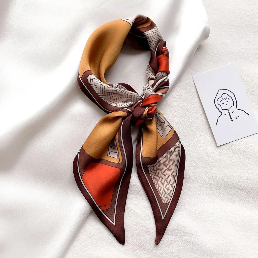 Fashion Print Hair Ribbon Scarf Women Neck Tie Bag Scarfs Satin Silk Skinny Headscarves Ladies Foulard Floral Bands 2026 New