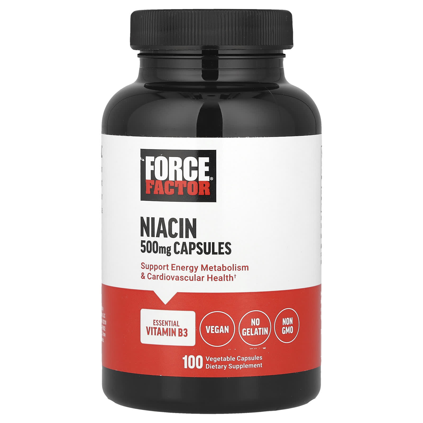 

Force Factor, Niacin, 500 mg, 100 Veggie Capsules