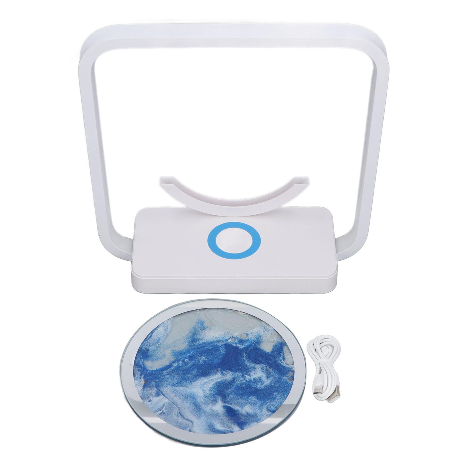 

Настольная лампа Moving Sand Art, стеклянная, USB, плавная регулировка яркости, 3 цветовых температуры, динамические песочные часы, песок синий