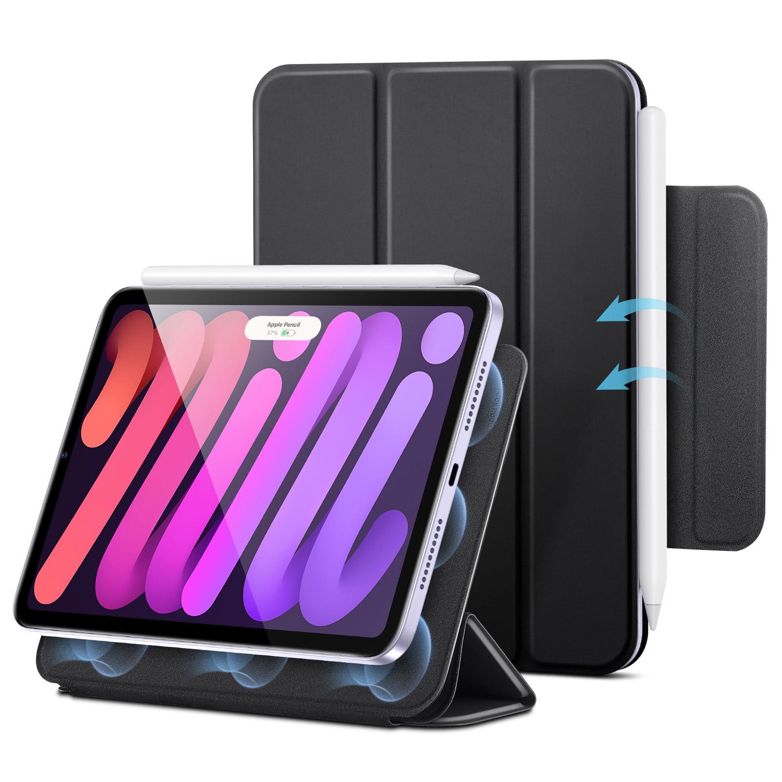 

ESR iPad mini 7 Case (A17 Pro, 2024) for iPad mini 7th/6th Generation (8.3-inch, 2024/2021), Slim Tri-Fold 2-Way Stand with Strong Magnetic Attachment
