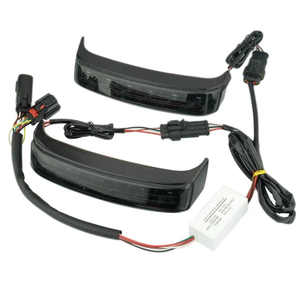 Motorcycle Saddlebag LED Run Brake Turn Lamp Lights For Harley Electra Glide Ultra Classic Road Glide CVO Limited 2014- 2018