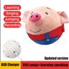Usb Talking Jump Ball Vibrating Anpanman Music Pig Ball Plush Toy For Kids With 999 Chinese Songs