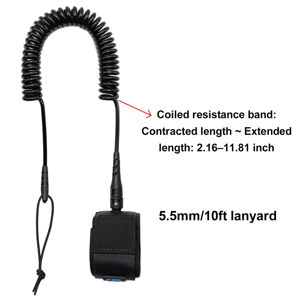 Sup Board Foot Leg Rope 5.5mm Thick Practical Surfing Stand UP Paddle Board Ankle Leash Elastic Surfboard Safety Foot Rope