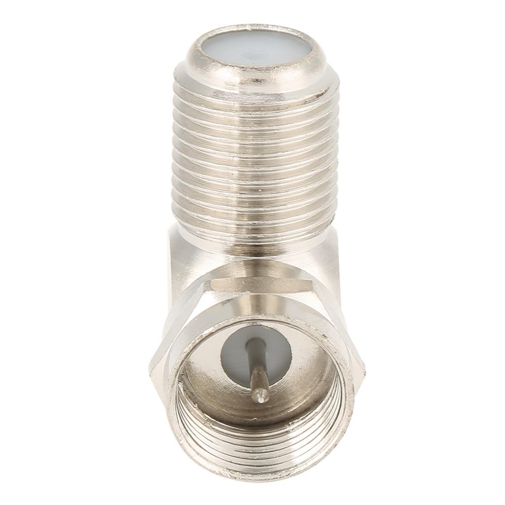 5PCS Practical Right Angle Connector 90 Degree F Type Adapter Coaxial Connector  Modem Connection