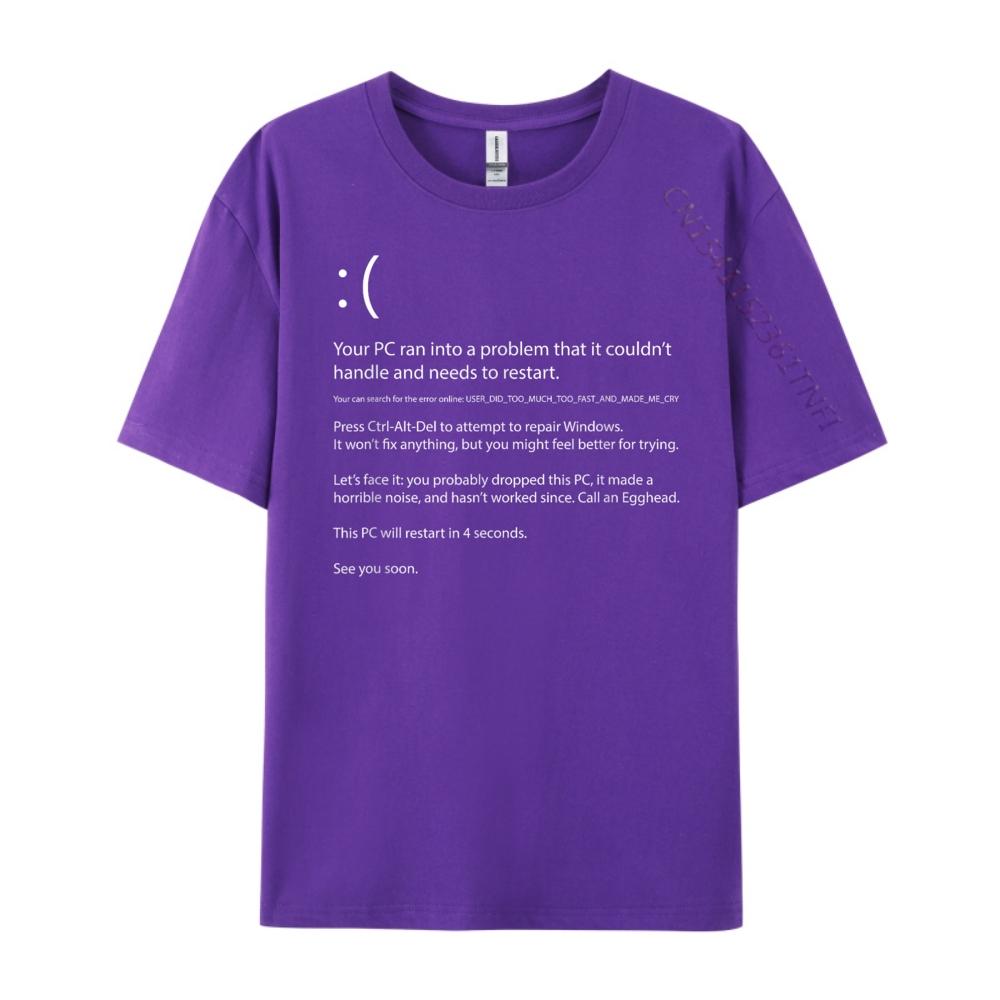 Blue Screen Of Death Windows Error Computer Geek Tee Shirt Clothes Meme Tshirt Plus Size Mardi Gras