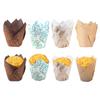 50Pcs Cupcake Paper Cups Tulip Muffins Paper Moulds Cup Case Cupcake Liner Baking Tools Cake Wrapper For Wedding Party Accessory
