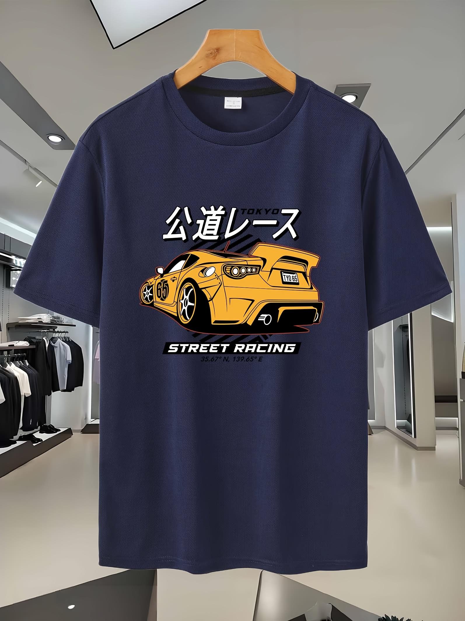 97C Sporty Graphic Print T-shirt - Breathable Mesh Fabric L
