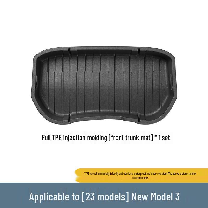 Eco-Friendly TPE Floor Mats for 2023 Tesla Model 3 - All-Weather Piano Style