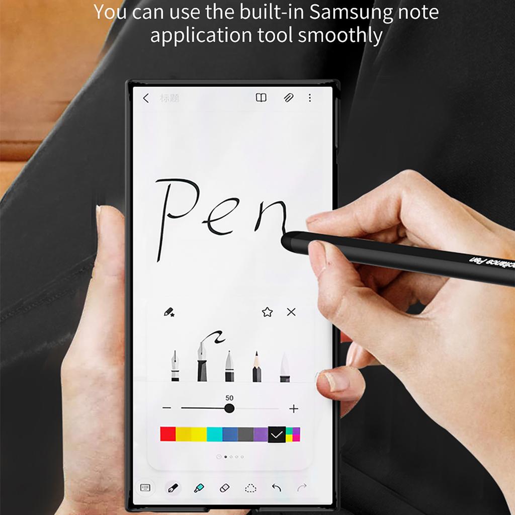 For Samsung Galaxy S25 Edge Case with Stylus Skin Touch PU+TPU+PC Phone Back Cover